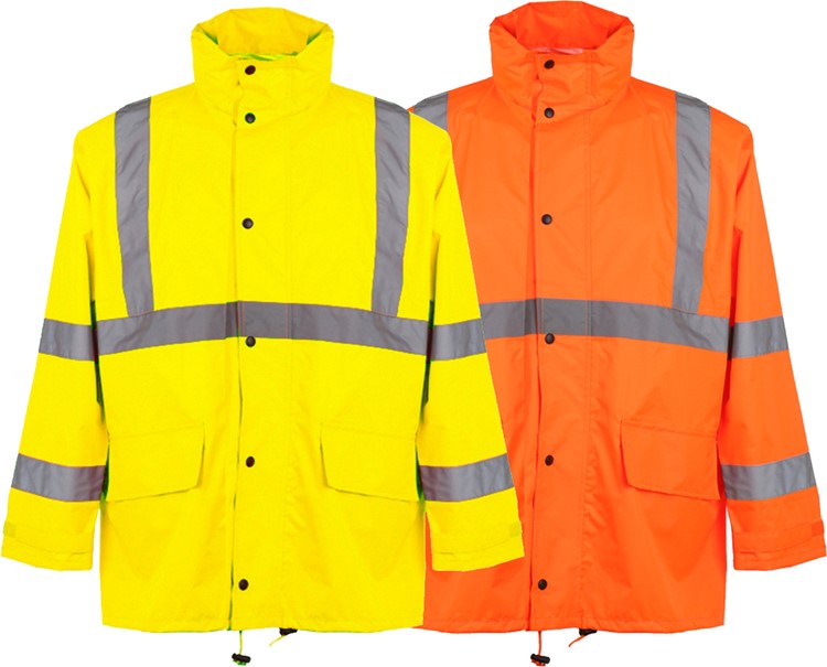 CLASS 3 RAIN JACKET WITH 2 PATCH POCKETS